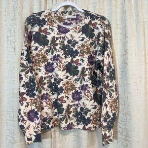 Peace‎ N’ Love Colorful Floral Pullover Crew Neck Sweater Women’s Size Medium?